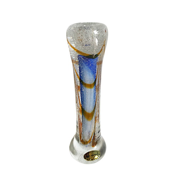 Image 1 of Vintage Handmade Art Glass Candlestick by Adam Jablonski