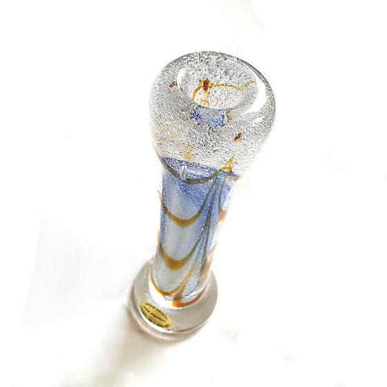 Image 1 of Vintage Handmade Art Glass Candlestick by Adam Jablonski