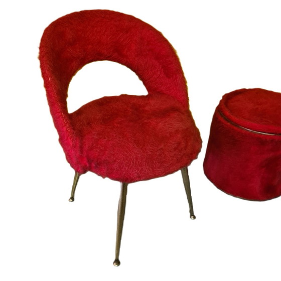 Image 1 of Ensemble de chaises françaises et tambour de rangement, années 1960