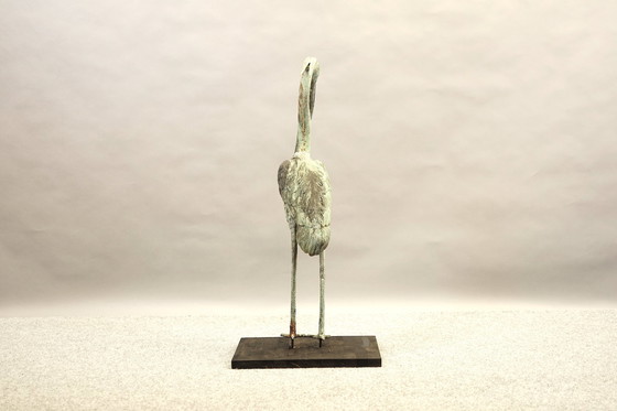 Image 1 of Hollywood Regency brass crane sculpture, 1960s