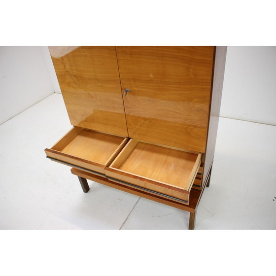 Image 1 of Vintage oak and glass chest of drawers for Znz, Czechoslovakia 1960