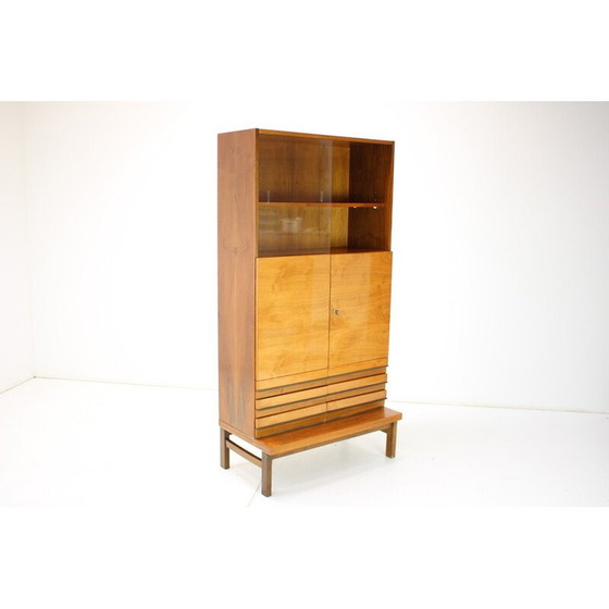 Image 1 of Vintage oak and glass chest of drawers for Znz, Czechoslovakia 1960