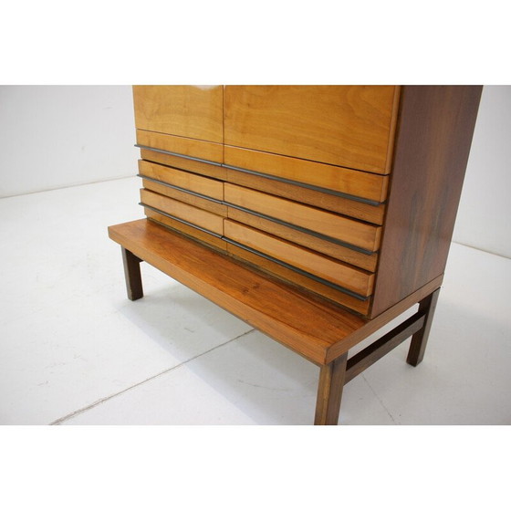 Image 1 of Vintage oak and glass chest of drawers for Znz, Czechoslovakia 1960