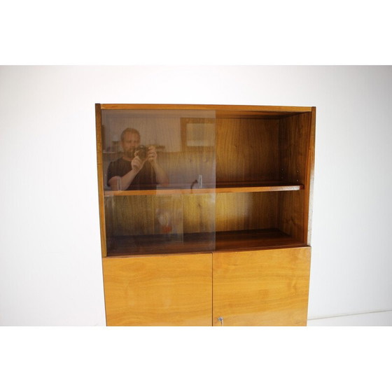 Image 1 of Vintage oak and glass chest of drawers for Znz, Czechoslovakia 1960