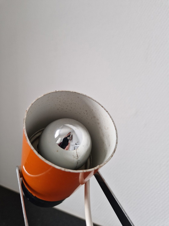 Image 1 of Vintage Table Lamp With Chrome Tilting Design