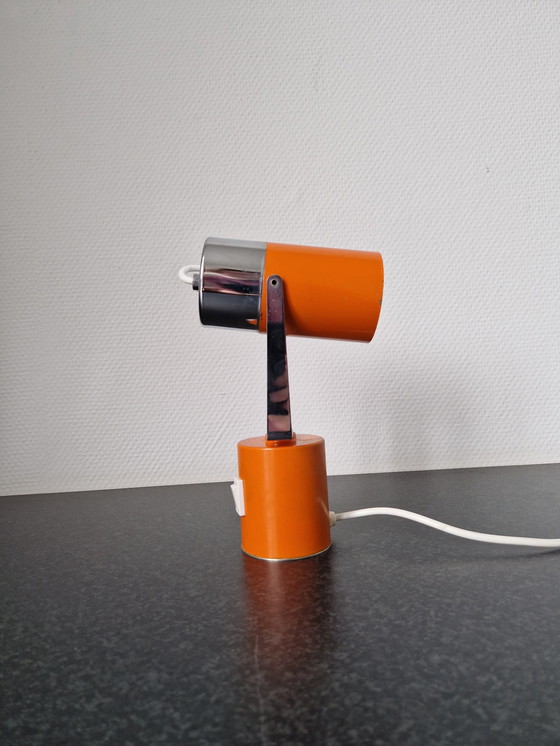 Image 1 of Vintage Table Lamp With Chrome Tilting Design