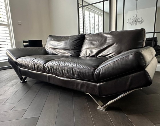 Image 1 of 2x Natuzzi Leather Sofas