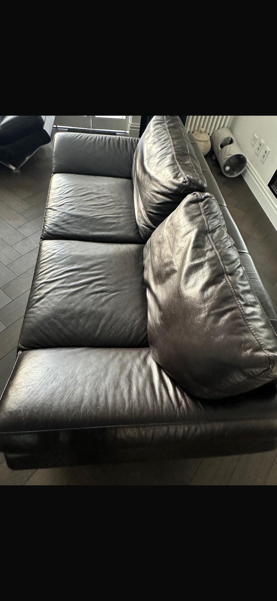 Image 1 of 2x Natuzzi Leather Sofas