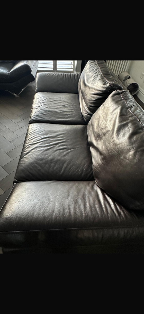 Image 1 of 2x Natuzzi Leather Sofas