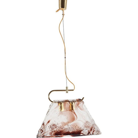 Image 1 of Vintage Murano glass pendant lamp by Carlo Nason for Mazzega