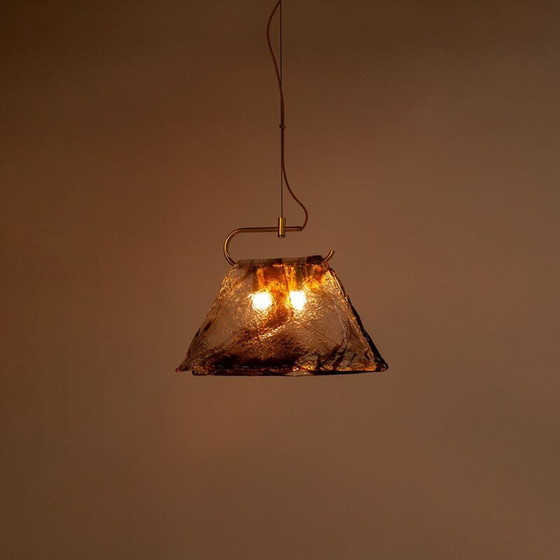 Image 1 of Vintage Murano glass pendant lamp by Carlo Nason for Mazzega
