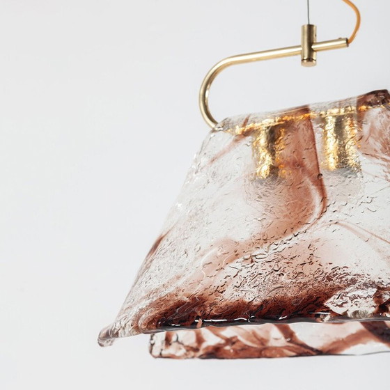 Image 1 of Vintage Murano glass pendant lamp by Carlo Nason for Mazzega