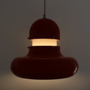 Vintage 70s Orange UFO Lamp