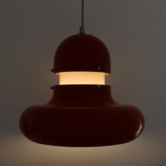 Image 1 of Vintage 70s Orange UFO Lamp