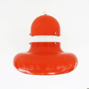 Vintage 70s Orange UFO Lamp