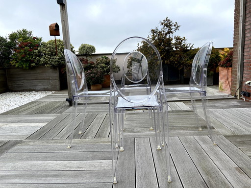 4x Kartell Victoria Ghost Chairs