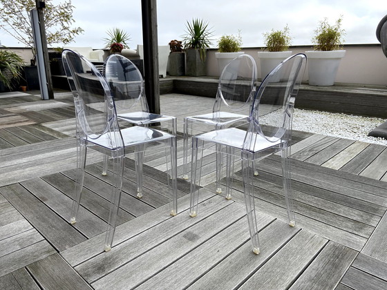 Image 1 of 4x Kartell Victoria Ghost Chairs