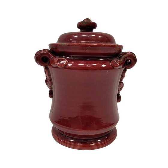 Image 1 of Vaso in ceramica color sangue di toro d'epoca