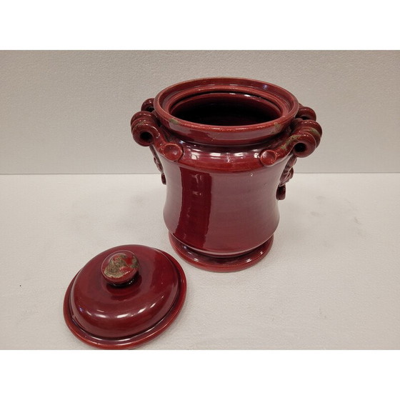 Image 1 of Vaso in ceramica color sangue di toro d'epoca