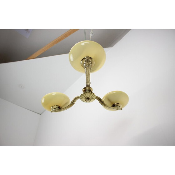Image 1 of Vintage Art Deco chandelier, Czechoslovakia 1930s