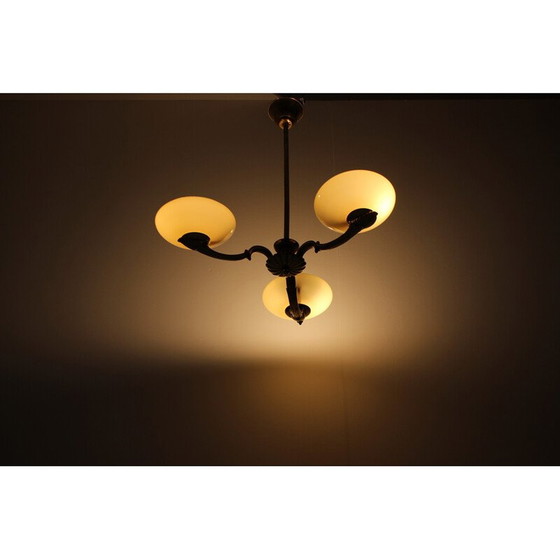 Image 1 of Vintage Art Deco chandelier, Czechoslovakia 1930s