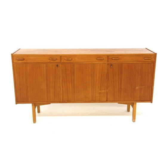 Image 1 of Vintage teak and beechwood sideboard, Sweden 1960s