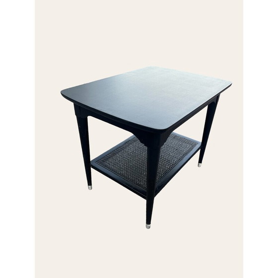 Image 1 of Pair of vintage wood and chrome metal coffee tables, 1960