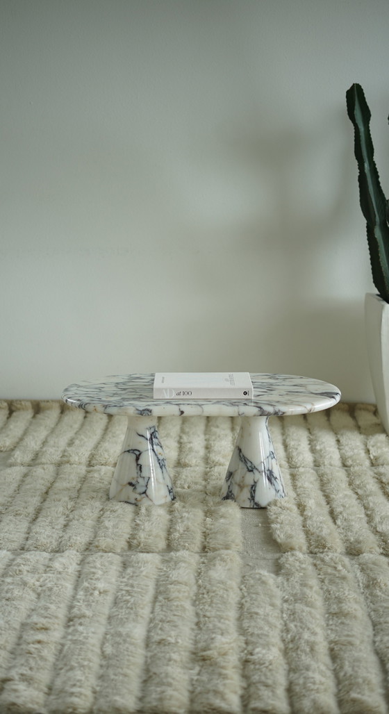 Image 1 of Calacatta Viola Coffee Table With 2 Solid Legs