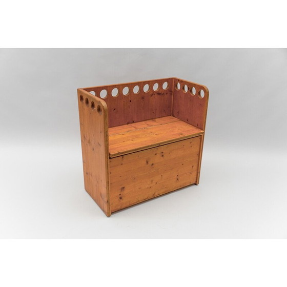 Image 1 of Pair of vintage pine benches for children, 1960