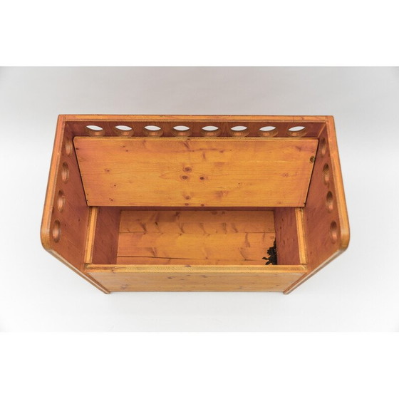 Image 1 of Pair of vintage pine benches for children, 1960