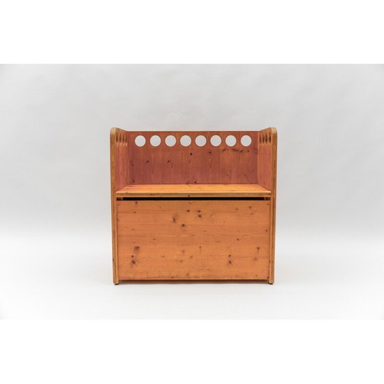 Image 1 of Pair of vintage pine benches for children, 1960