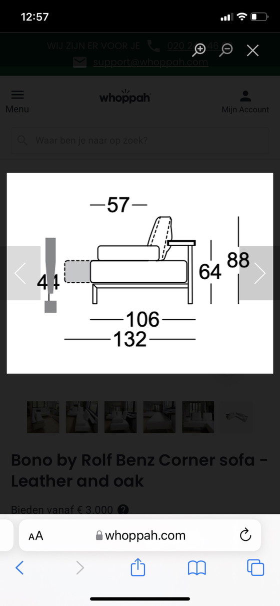 Image 1 of Rolf Benz Corner sofa