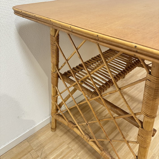 Image 1 of French Bamboo Desk 1950