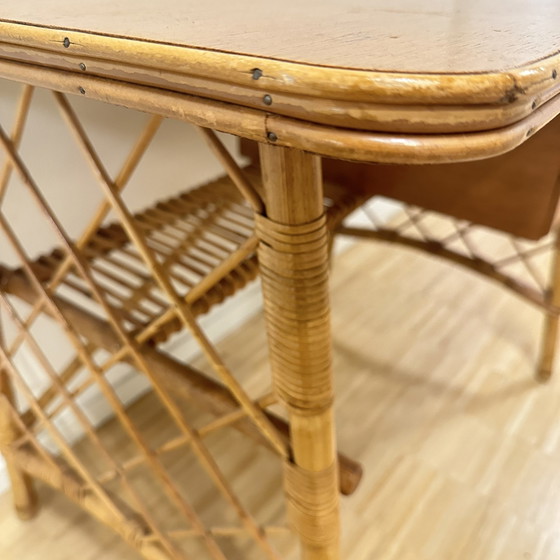 Image 1 of French Bamboo Desk 1950