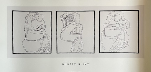 Gustav Klimt After (1862-1918),  Coppia Di Amanti, 1903, Printed In Italy