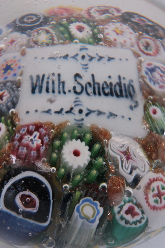 Image 1 of Beautiful paperweight with the name wilh scheidig in it,1900