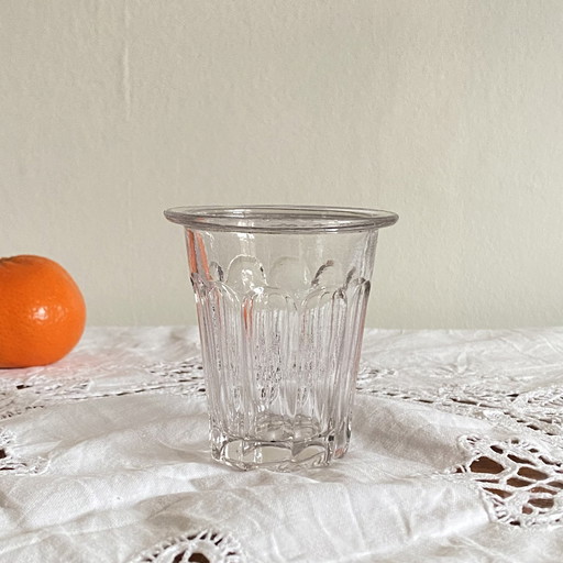 Small Antique Conical Glass Jam Jar with Facets