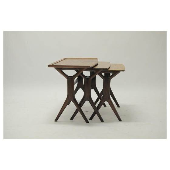 Image 1 of Vintage Danish teak nesting tables by Johannes Andersen for Cfc Silkeborg