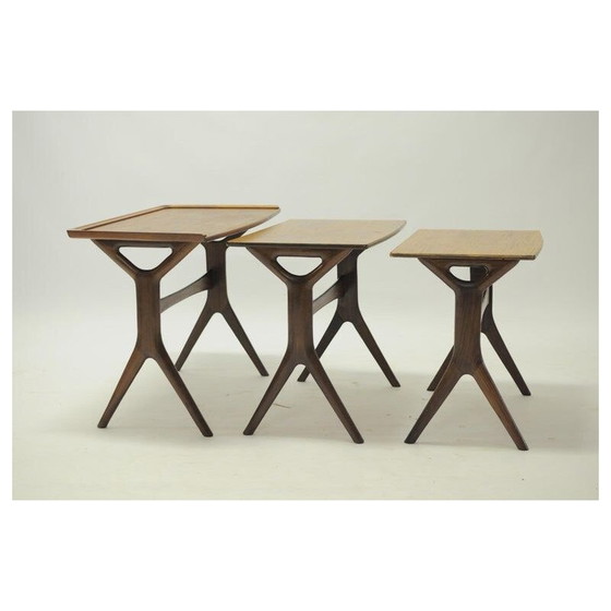 Image 1 of Vintage Danish teak nesting tables by Johannes Andersen for Cfc Silkeborg