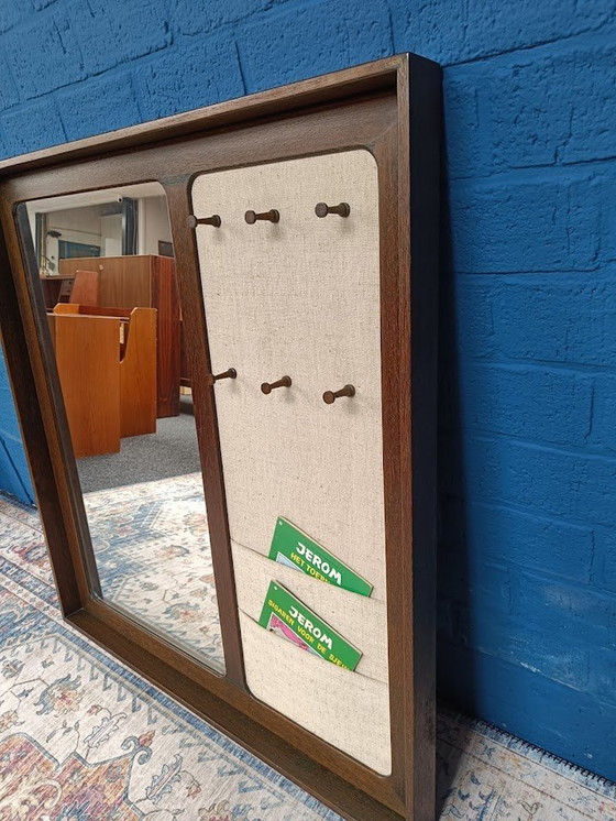 Image 1 of Vintage Large Mirror Coat Rack