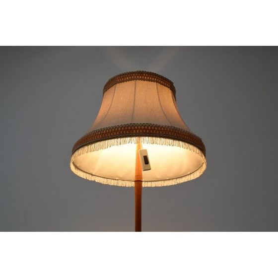 Image 1 of Lampada da terra vintage in tessuto, legno e cromo, Germania anni '60