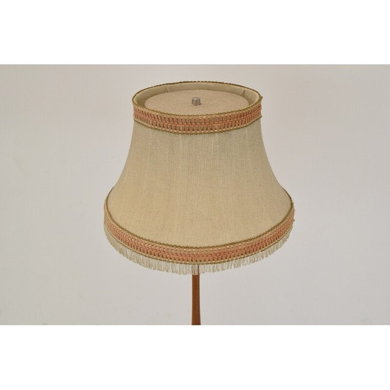 Image 1 of Lampada da terra vintage in tessuto, legno e cromo, Germania anni '60