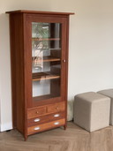 Vintage Cherry wood display cabinet