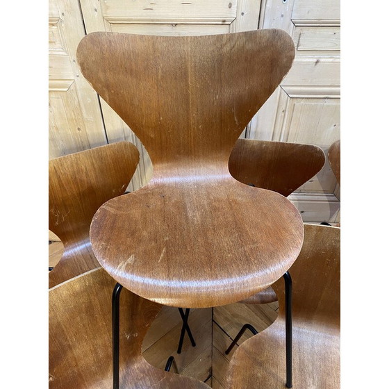 Image 1 of Set of 6 vintage chairs by Arne Jacobsen