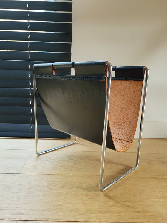 Image 1 of Porte-revues en cuir Brabantia, 1970, Pays-Bas