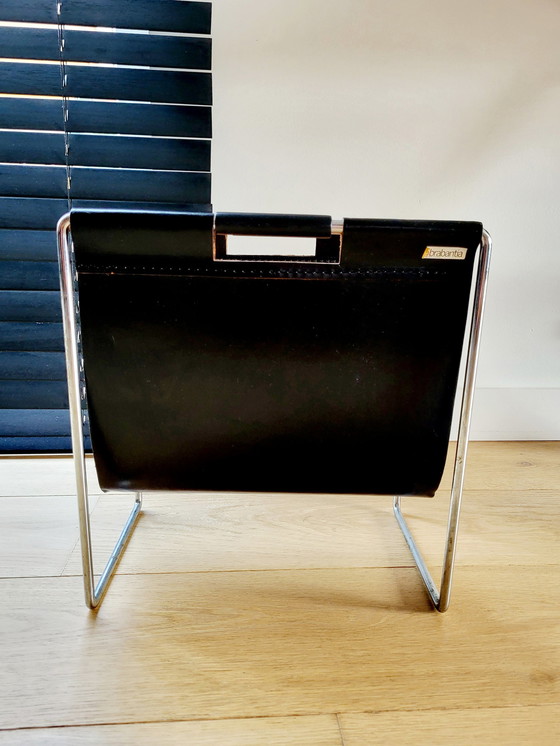 Image 1 of Brabantia leather magazine or reading tray, 1970s, Holland