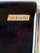 Brabantia leather magazine or reading tray, 1970s, Holland
