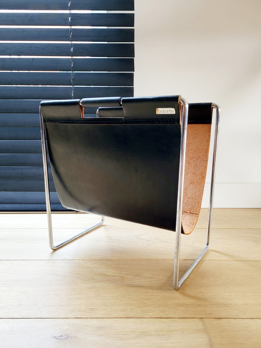 Porte-revues en cuir Brabantia, 1970, Pays-Bas