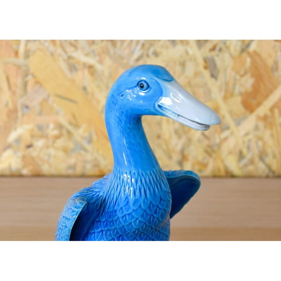 Image 1 of Set di 3 anatre cinesi vintage in porcellana turchese, 1950