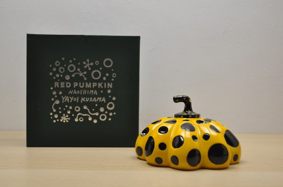 Image 1 of Yayoi Kusama yellow pumpkin